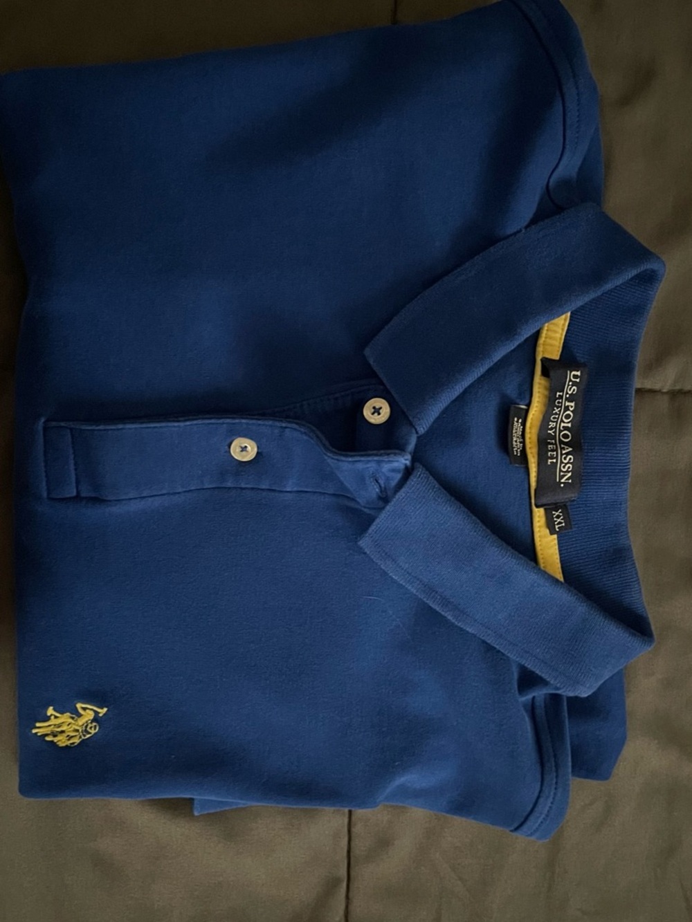 U.S. Polo Assn. Royal Blue Tee with Yellow Trim